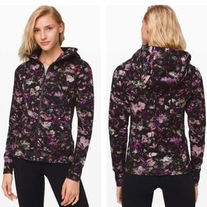 Lululemon Scuba Hoodie Light Cotton FleeceFloral Illusion Antique White Multi 12